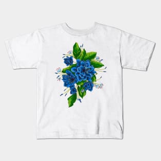 bunch of blue flowers Kids T-Shirt